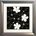 Black Stitch Floral I